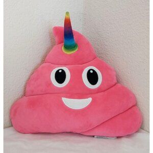 Stuffed Cute Pink Unicorn Poo Emoji Plush Pillow 13" Kids Bedding Pillow